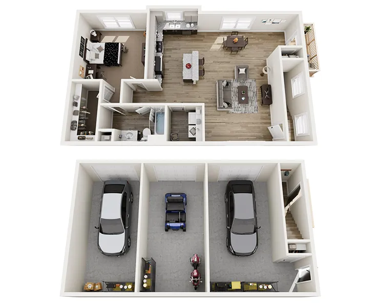 Carriage A Furnished-1x1 Floor plan