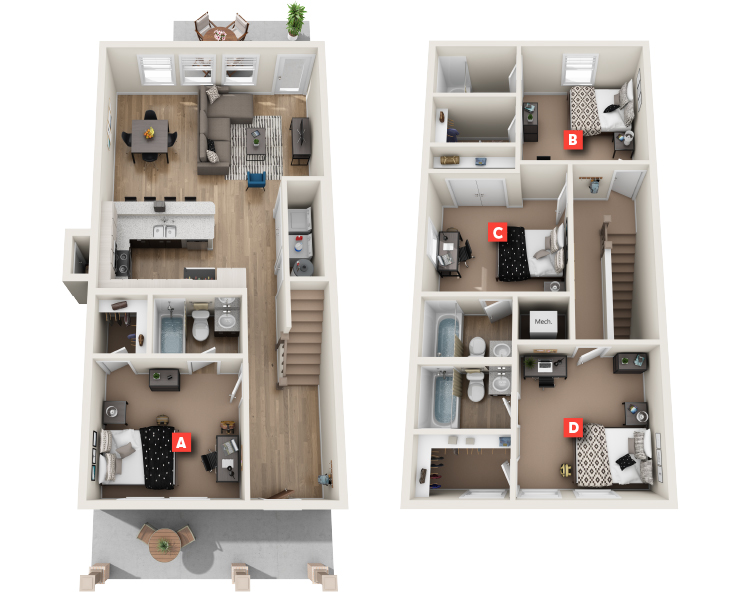 Lumpkin A Furnished-4x4 Floor plan