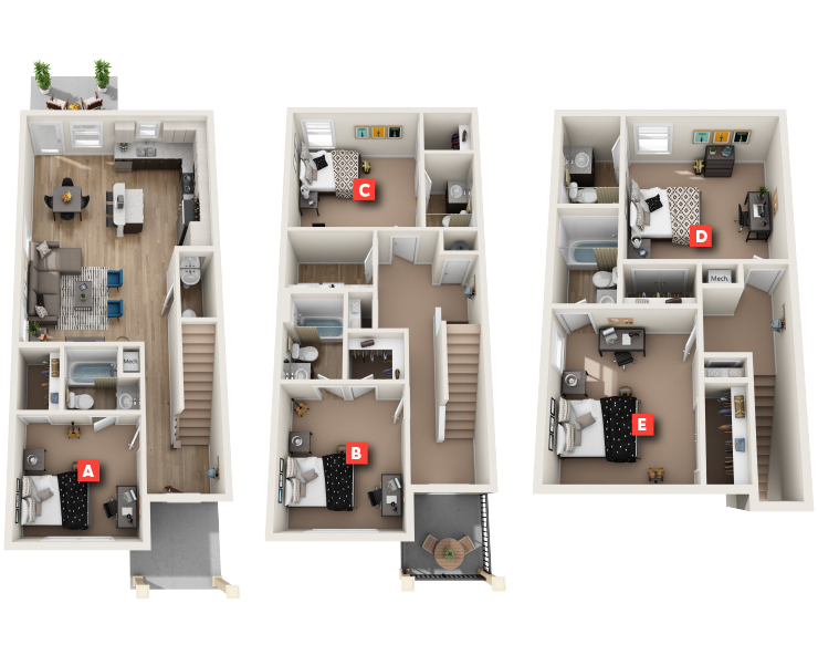 Talmadge Furnished-5x5.5 Floor plan