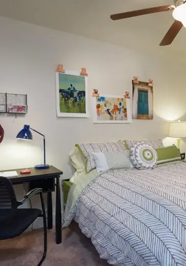 a student apartment bedroom