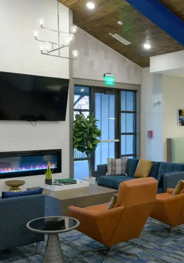 resident lounge with TV