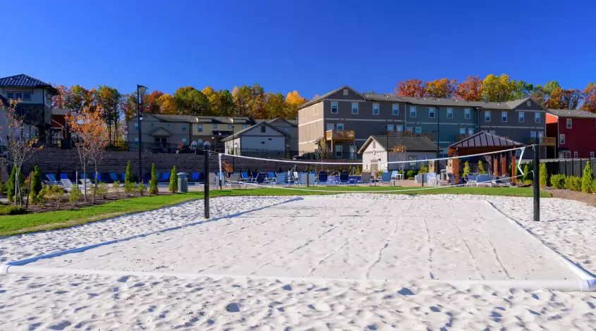 a sand volleyball court
